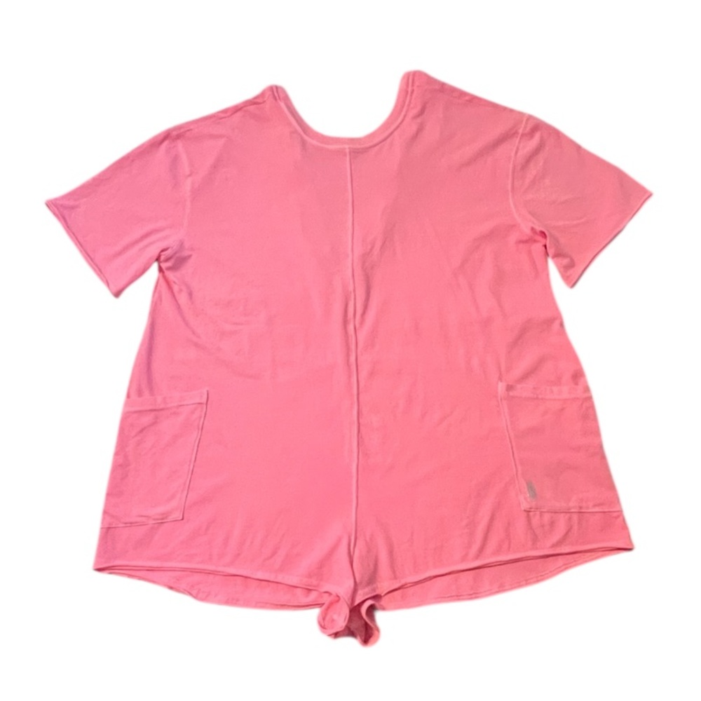 FP Movement by Free People Pink Short Sleeve V-Neck Back Romper - Picture 5 of 6